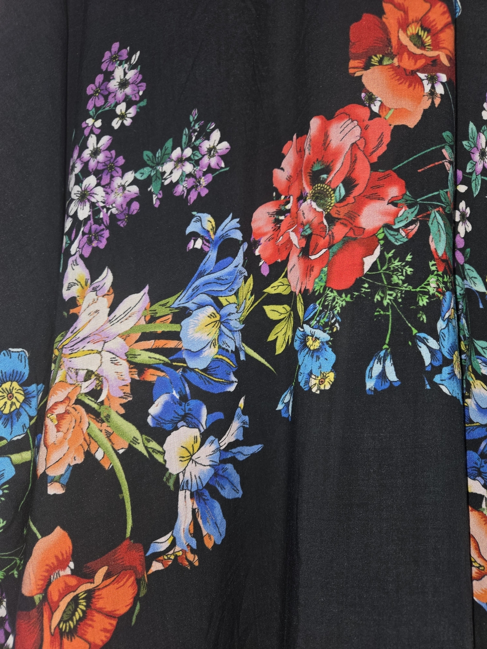 Johnny Was Black Floral Cover -up S/M - Picture 6 of 7